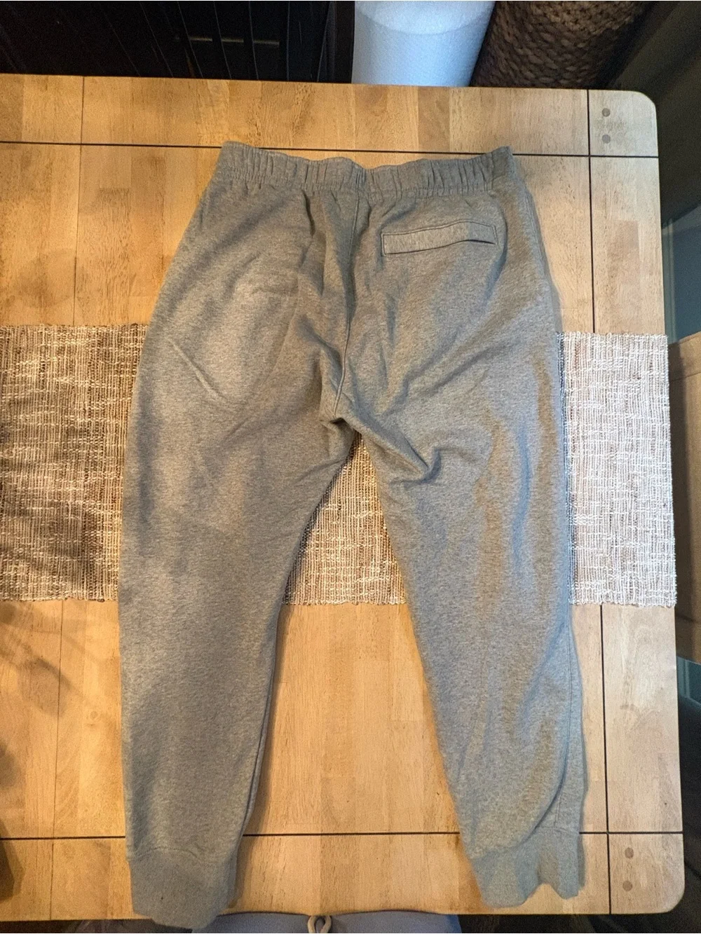 Nike Gray Men's Fleece Joggers with White Logo